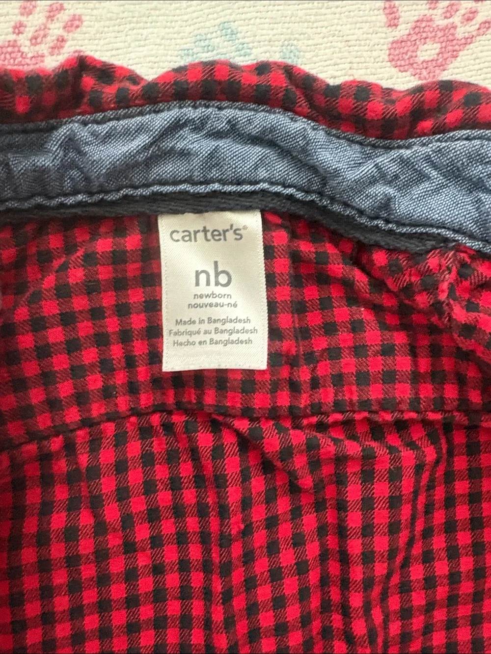 5for25  | Carter's Red & Black Plaid Button-Down Collared Baby Shirt